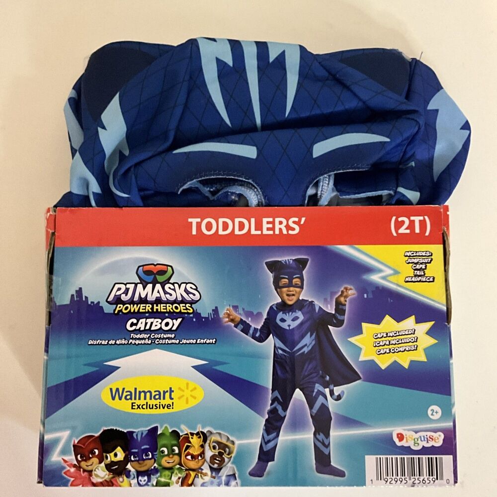 PJ Masks CATBOY Toddler Size 2T Halloween Costume with Cape New Disguise